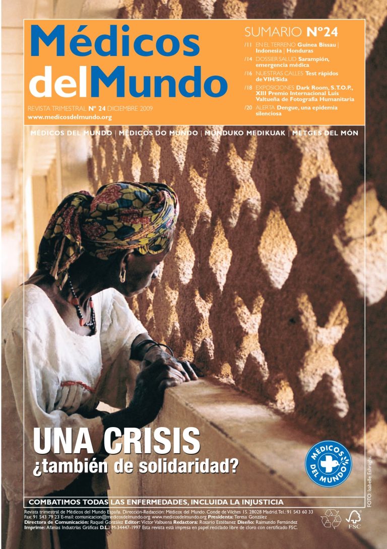 Portada Revista de Médicos del Mundo nº 24 Diciembre 2009. Una crisis ¿también de solidaridad?