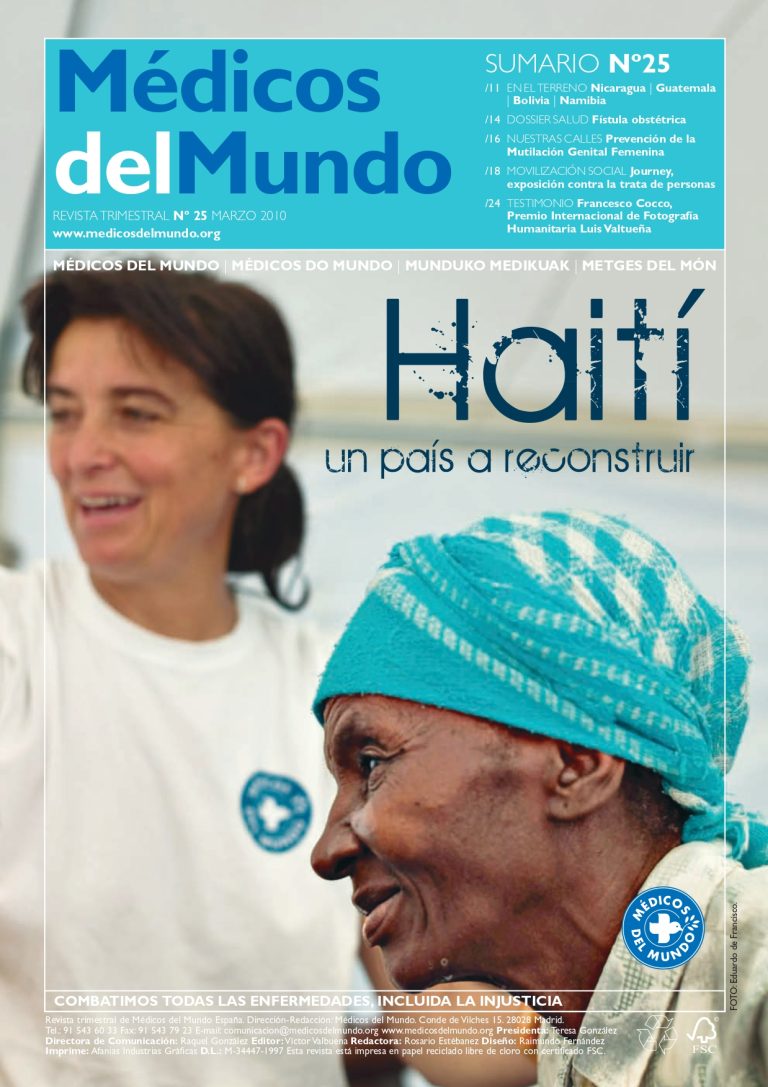 Portada Revista de Médicos del Mundo nº 25 Marzo 2010. Haití