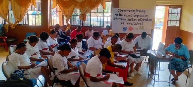 Mujeres en un taller de formación en Sierrra Leona.